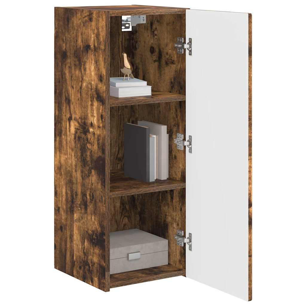 Mobile TV da parete 2 pcs Rovere fumé 30 x 31 x 80 cm
