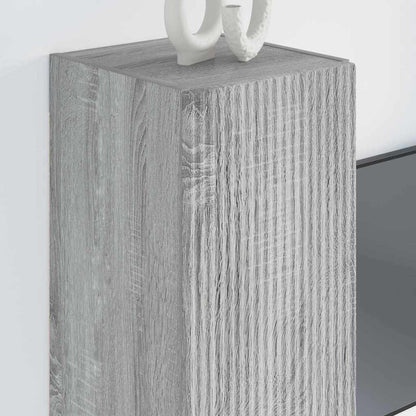 Mobile TV da parete 2 pcs Grigio Sonoma 30 x 31 x 80 cm