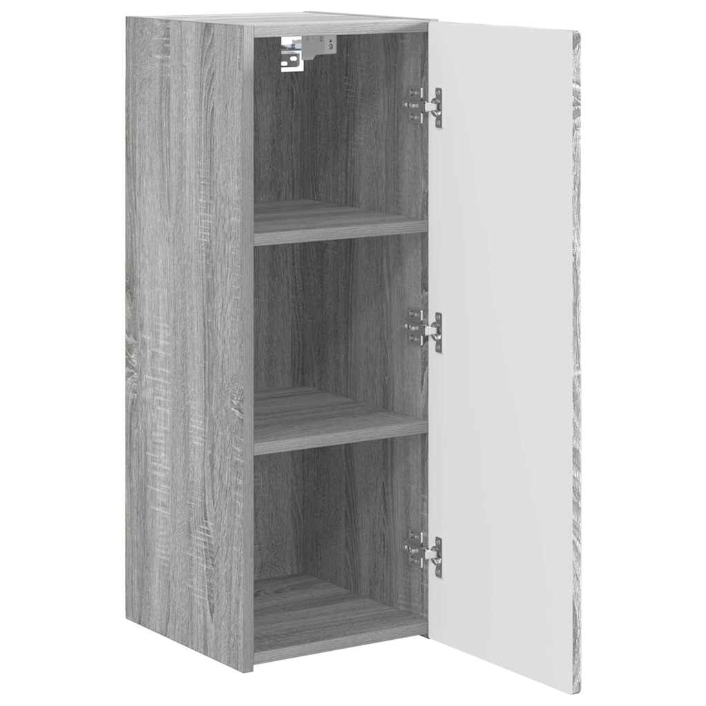 Mobile TV da parete 2 pcs Grigio Sonoma 30 x 31 x 80 cm