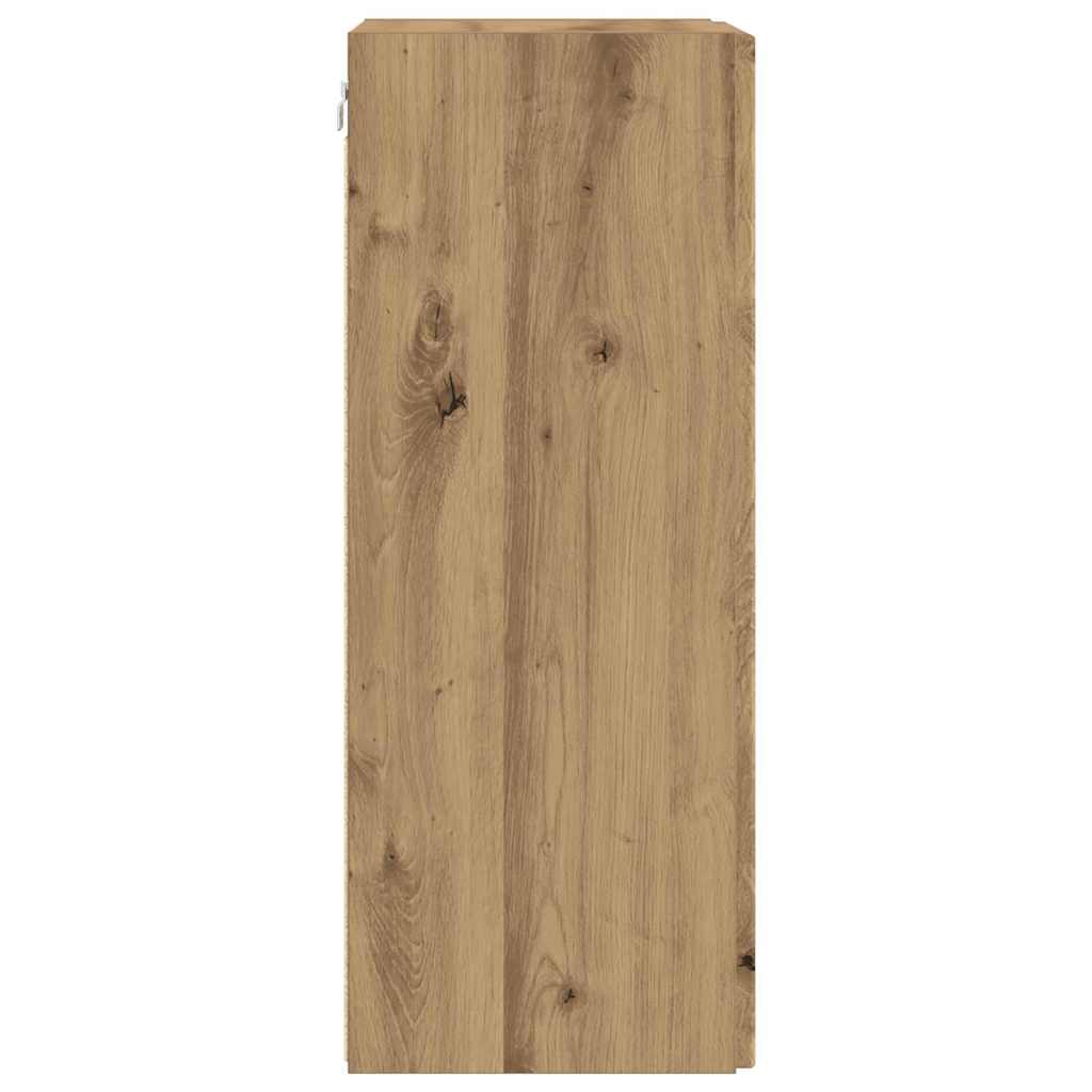 Mobile TV da parete 2 pcs Rovere Artigianale 30 x 31 x 80 cm