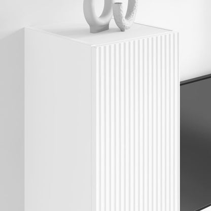 Mobile TV da parete 2 pcs Bianco 30 x 31 x 100 cm