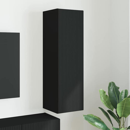 Mobile TV da parete Nero 30 x 31 x 100 cm Legno multistrato