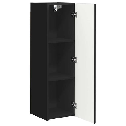 Mobile TV da parete 2 pcs Nero 30 x 31 x 100 cm