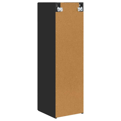 Mobile TV da parete 2 pcs Nero 30 x 31 x 100 cm