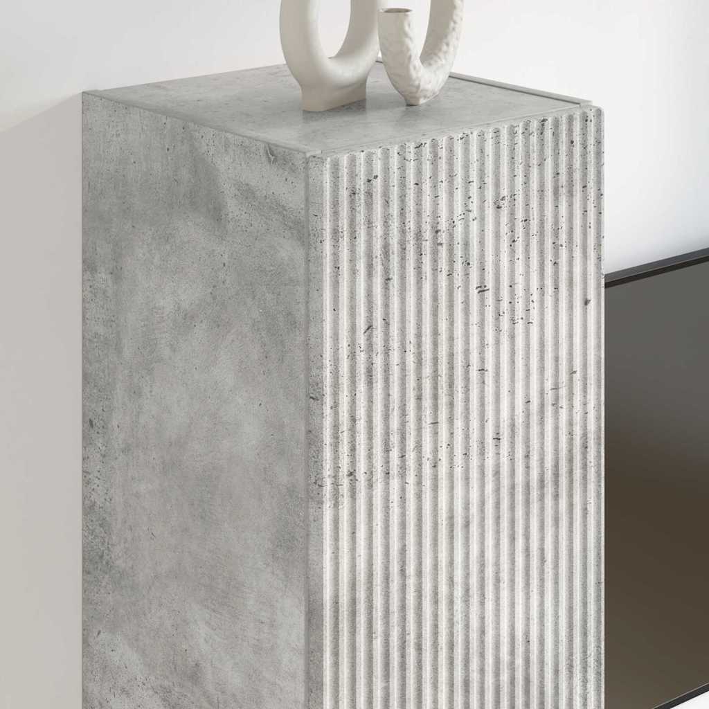 Mobile TV da parete 2 pcs Calcestruzzo 30 x 31 x 100 cm