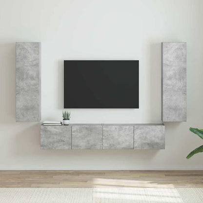 Mobile TV da parete 2 pcs Calcestruzzo 30 x 31 x 100 cm