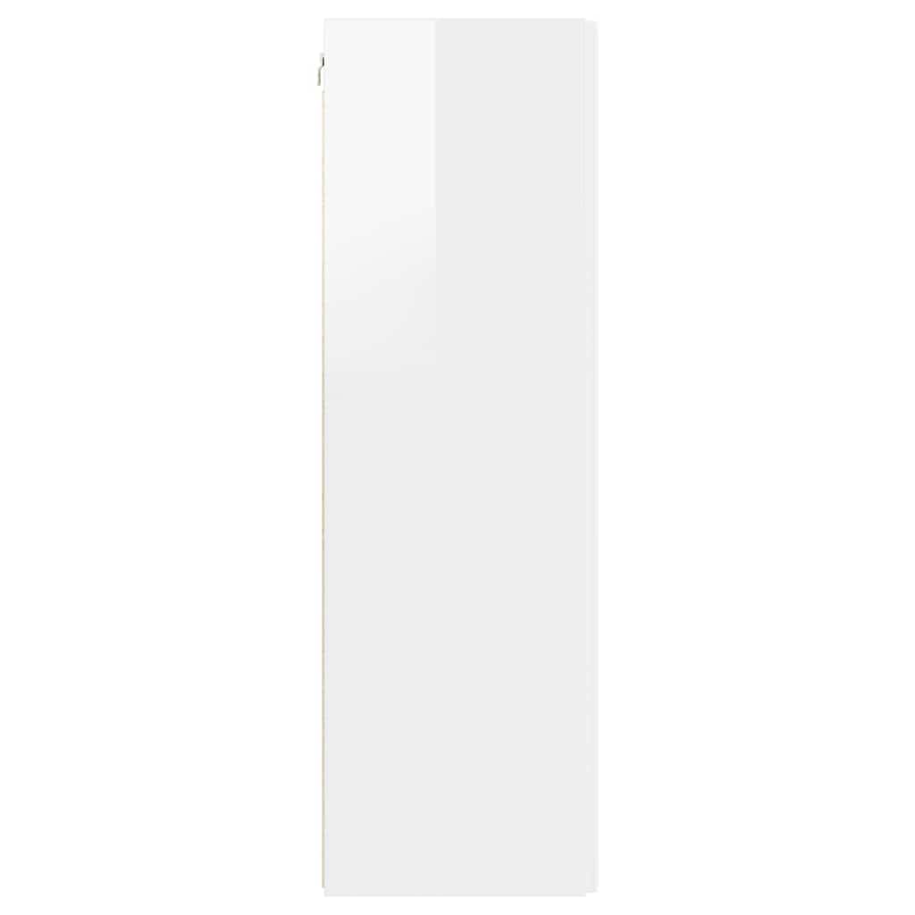 Mobile TV da parete Bianco Lucido 30 x 31 x 100 cm