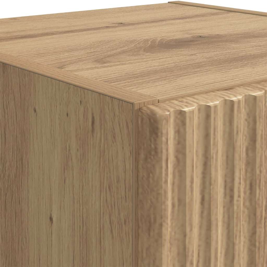 Mobile TV da parete 2 pcs Rovere Artigianale 30 x 31 x 100 cm