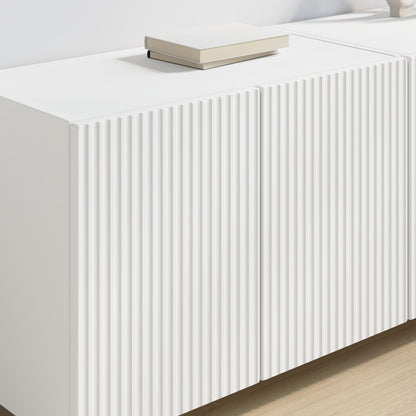 Mobile TV da parete 2 pcs Bianco Legno ingegnerizzato
