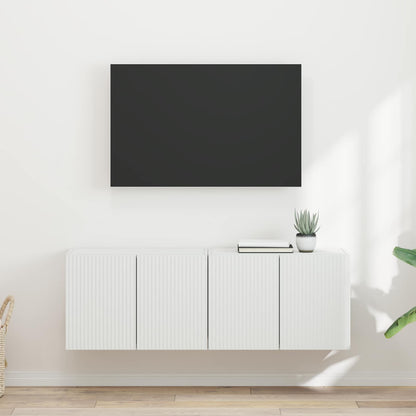 Mobile TV da parete 2 pcs Bianco Legno ingegnerizzato