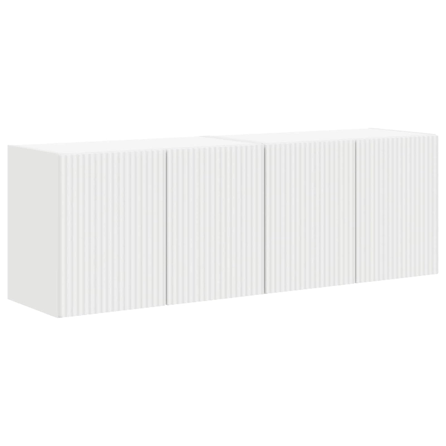 Mobile TV da parete 2 pcs Bianco Legno ingegnerizzato