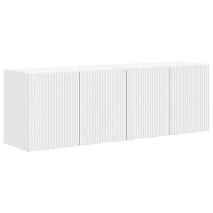 Mobile TV da parete 2 pcs Bianco Legno ingegnerizzato