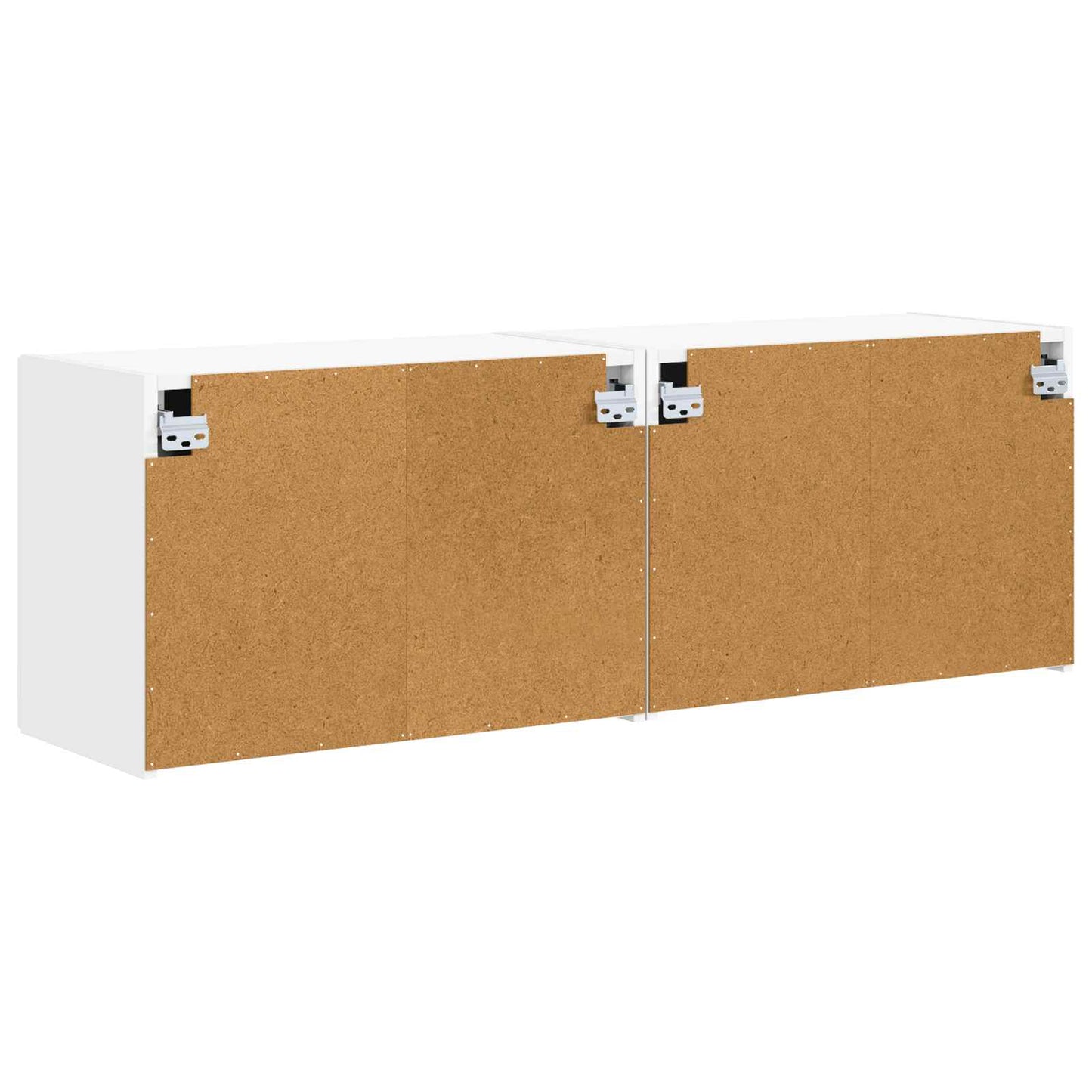 Mobile TV da parete 2 pcs Bianco Legno ingegnerizzato