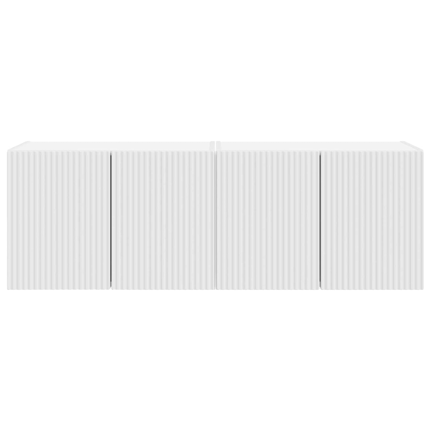 Mobile TV da parete 2 pcs Bianco Legno ingegnerizzato