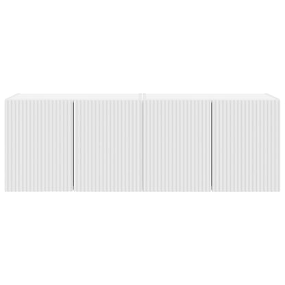 Mobile TV da parete 2 pcs Bianco Legno ingegnerizzato