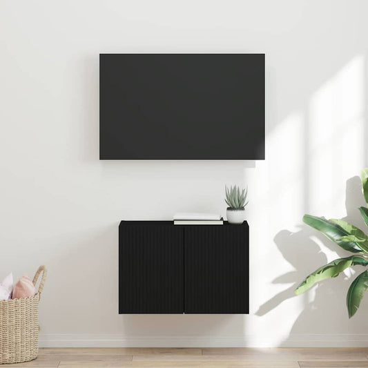 Mobile TV da parete Nero 59,5 x 31 x 40 cm Legno multistrato