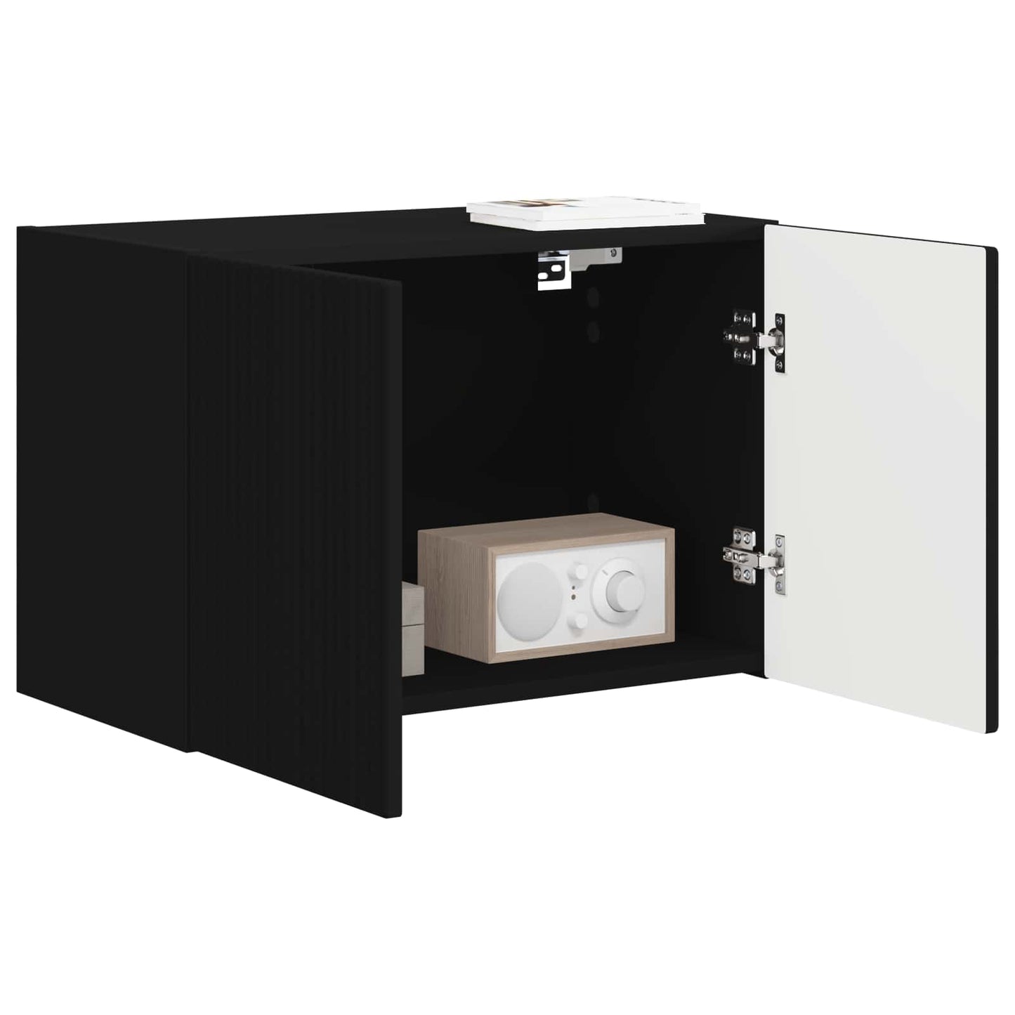 Mobile TV da parete 59,5 x 31 x 40 cm Nero Legno ingegnerizzato