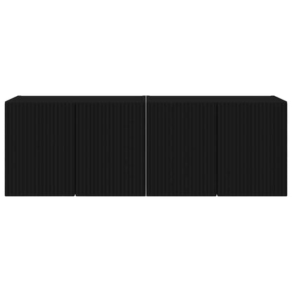 Mobile TV da parete 2 pcs Nero 59,5 x 31 x 40 cm