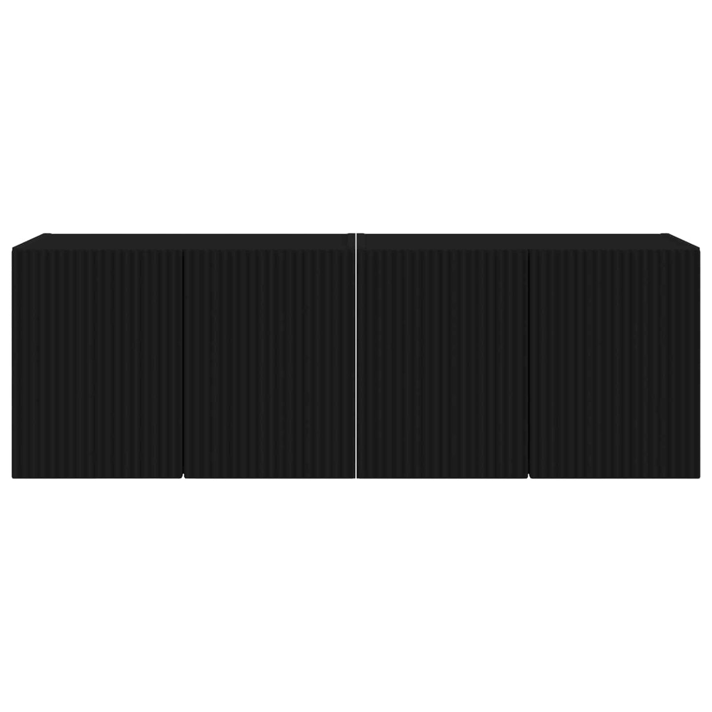 Mobile TV da parete 2 pcs Nero Legno ingegnerizzato