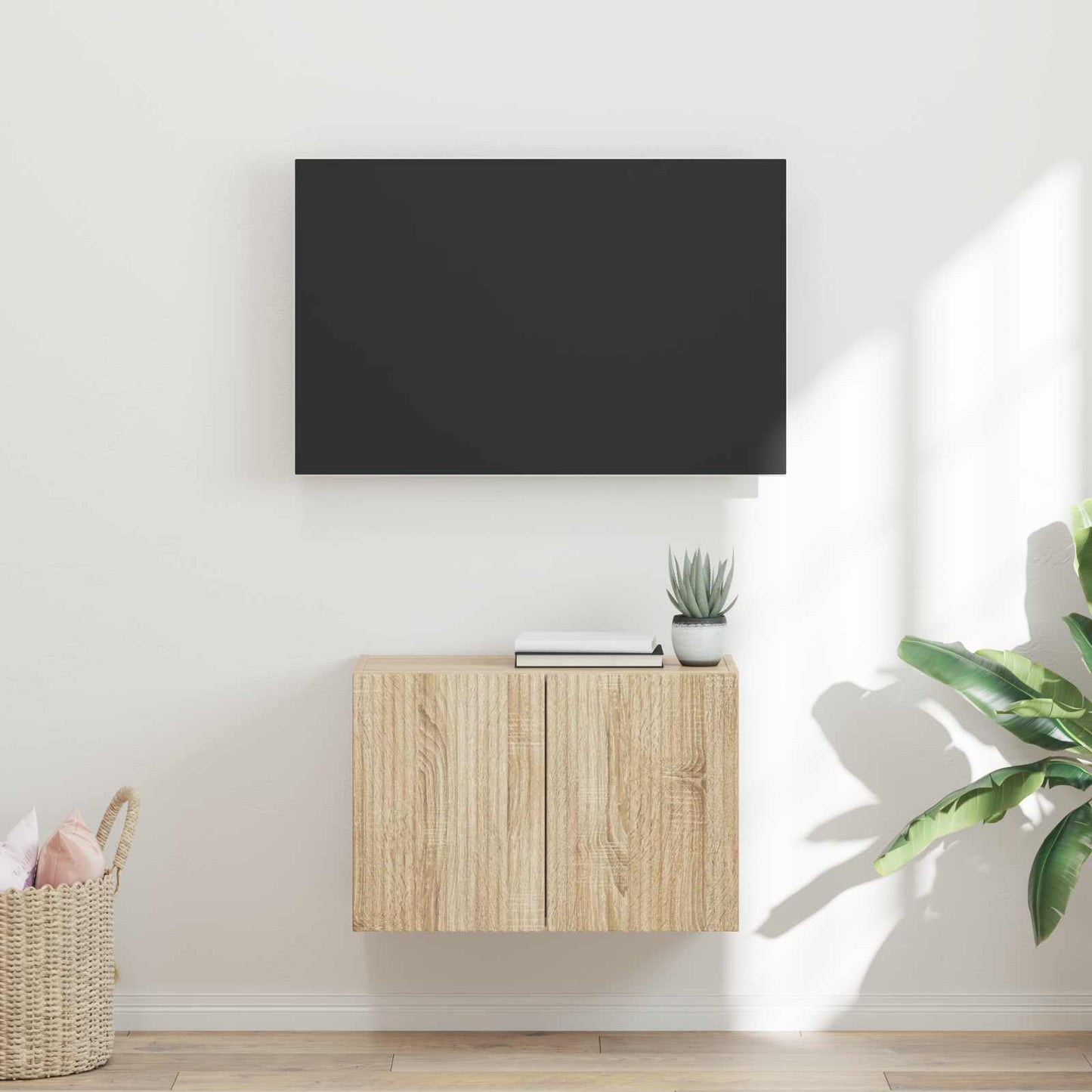 Mobile TV da parete 59,5 x 31 x 40 cm Rovere Sonoma