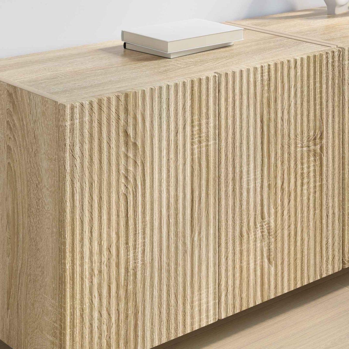 Mobile TV da parete 2 pcs Rovere Sonoma Legno ingegnerizzato