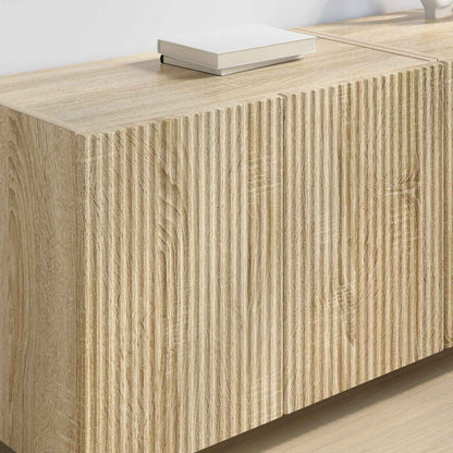 Mobile TV da parete 2 pcs Rovere Sonoma Legno ingegnerizzato
