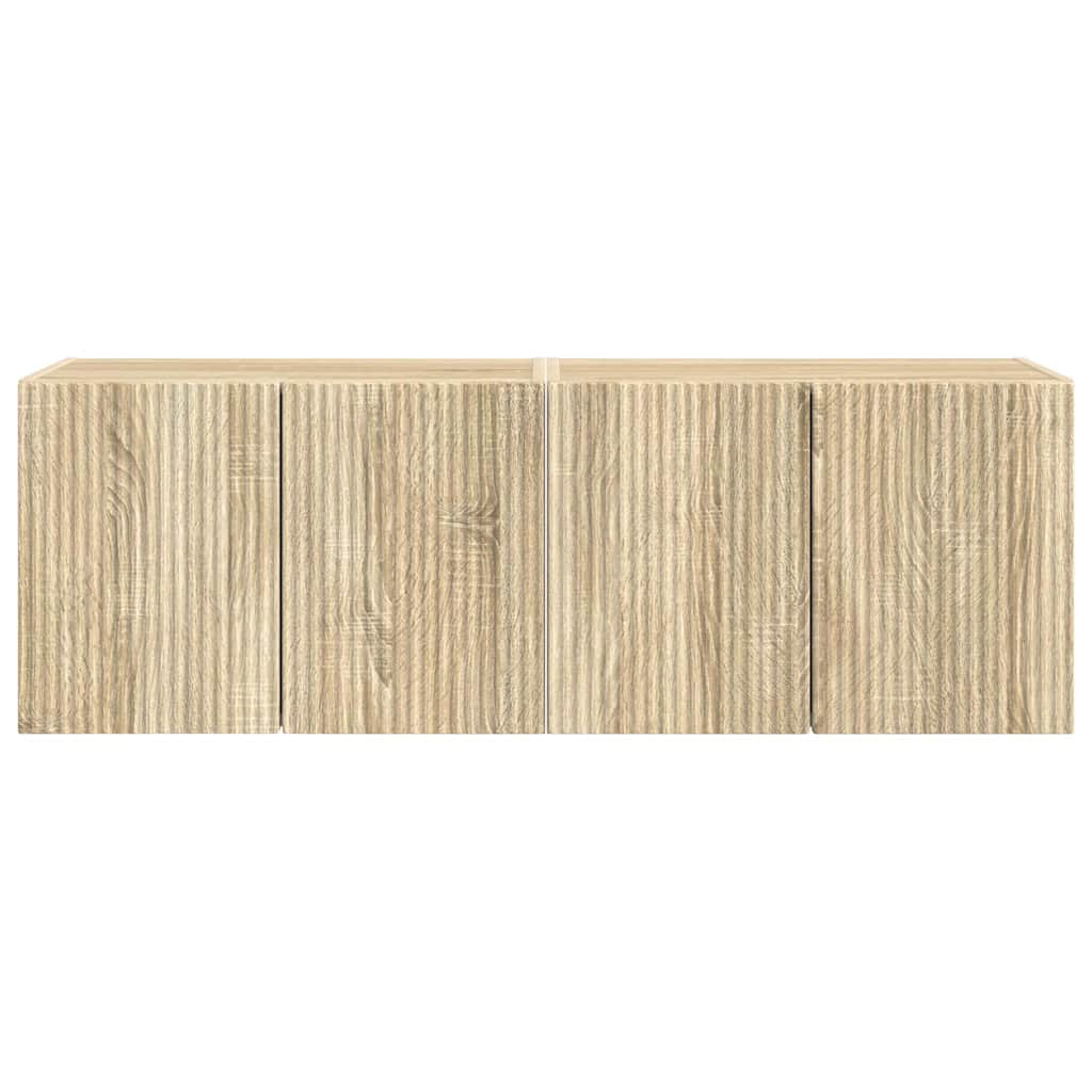 Mobile TV da parete 2 pcs Rovere Sonoma 59,5 x 31 x 40 cm
