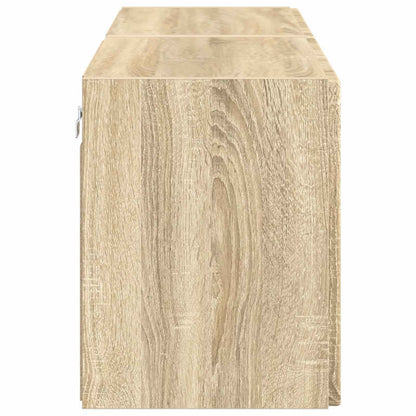 Mobile TV da parete 2 pcs Rovere Sonoma Legno ingegnerizzato
