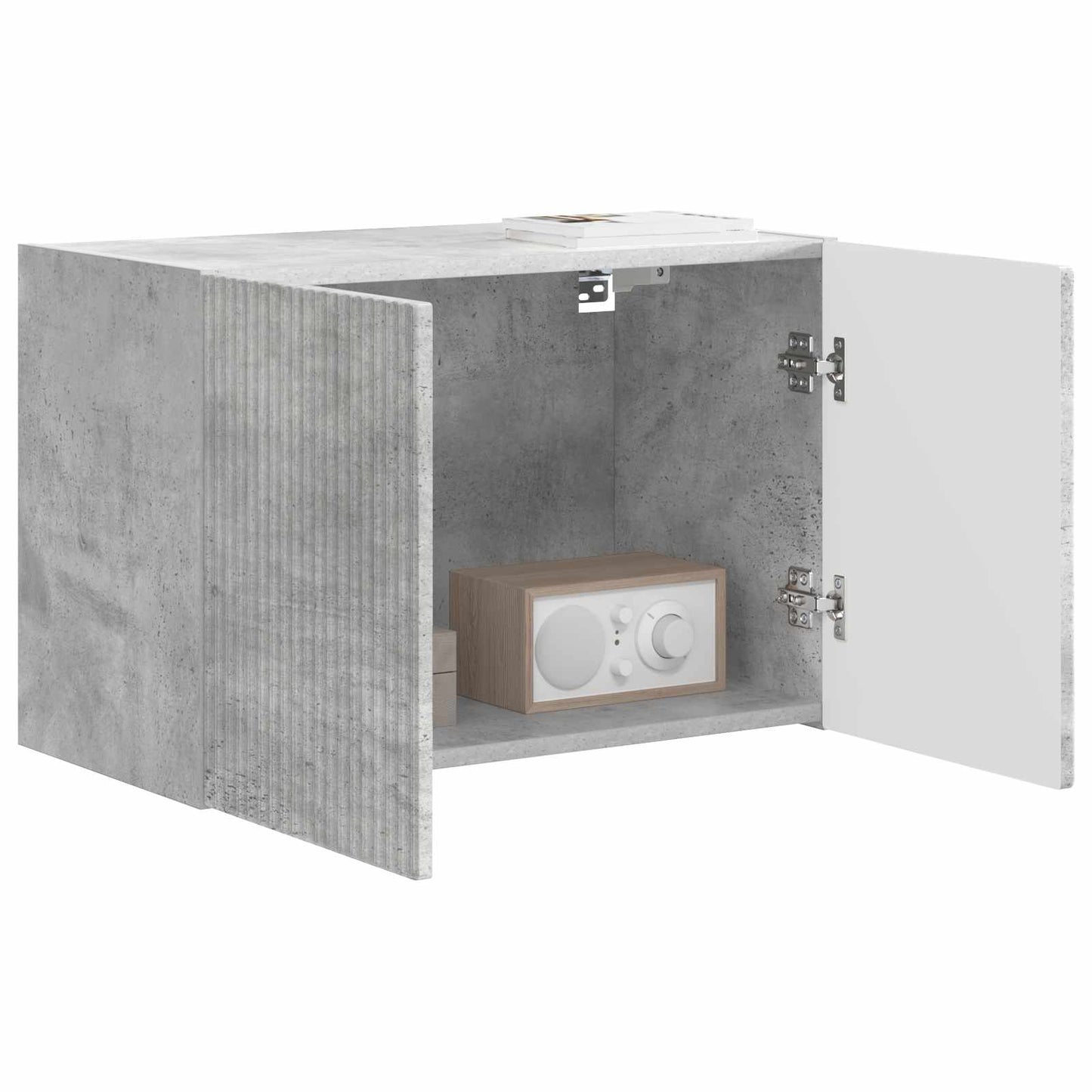 Mobile TV da parete 59,5 x 31 x 40 cm Grigio cemento