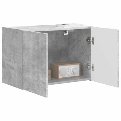 Mobile TV da parete 59,5 x 31 x 40 cm Grigio cemento