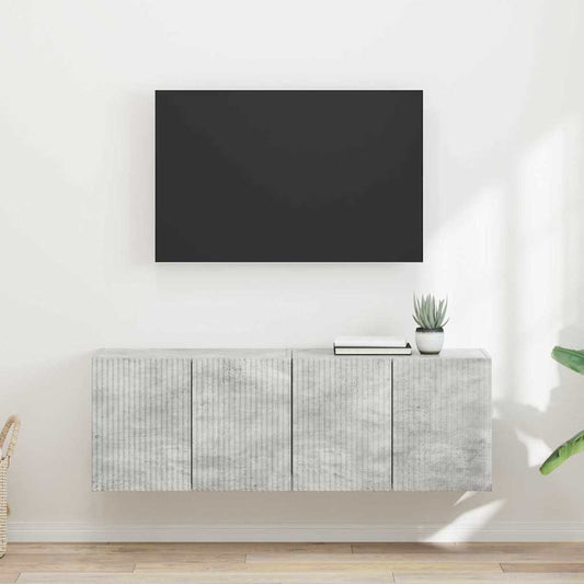Mobile TV da parete 2 pcs Grigio cemento 59,5 x 31 x 40 cm