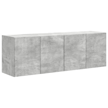 Mobile TV da parete 2 pcs Grigio cemento Legno ingegnerizzato
