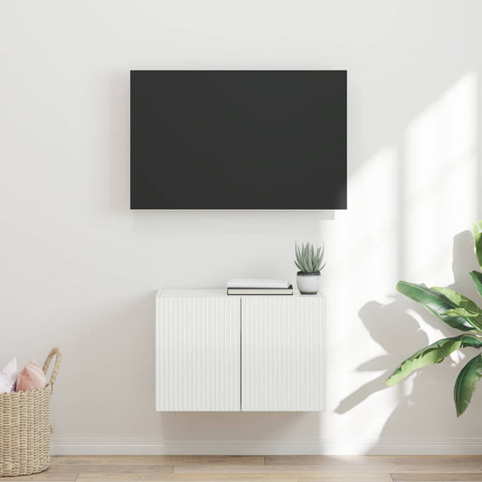 Mobile TV da parete 59,5 x 31 x 40 cm Bianco Lucido - homemem39