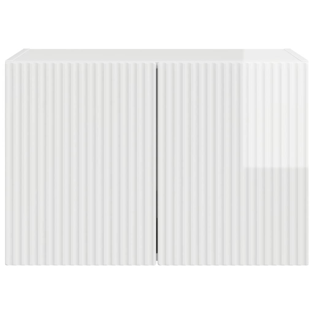 Mobile TV da parete Bianco Lucido 59,5 x 31 x 40 cm