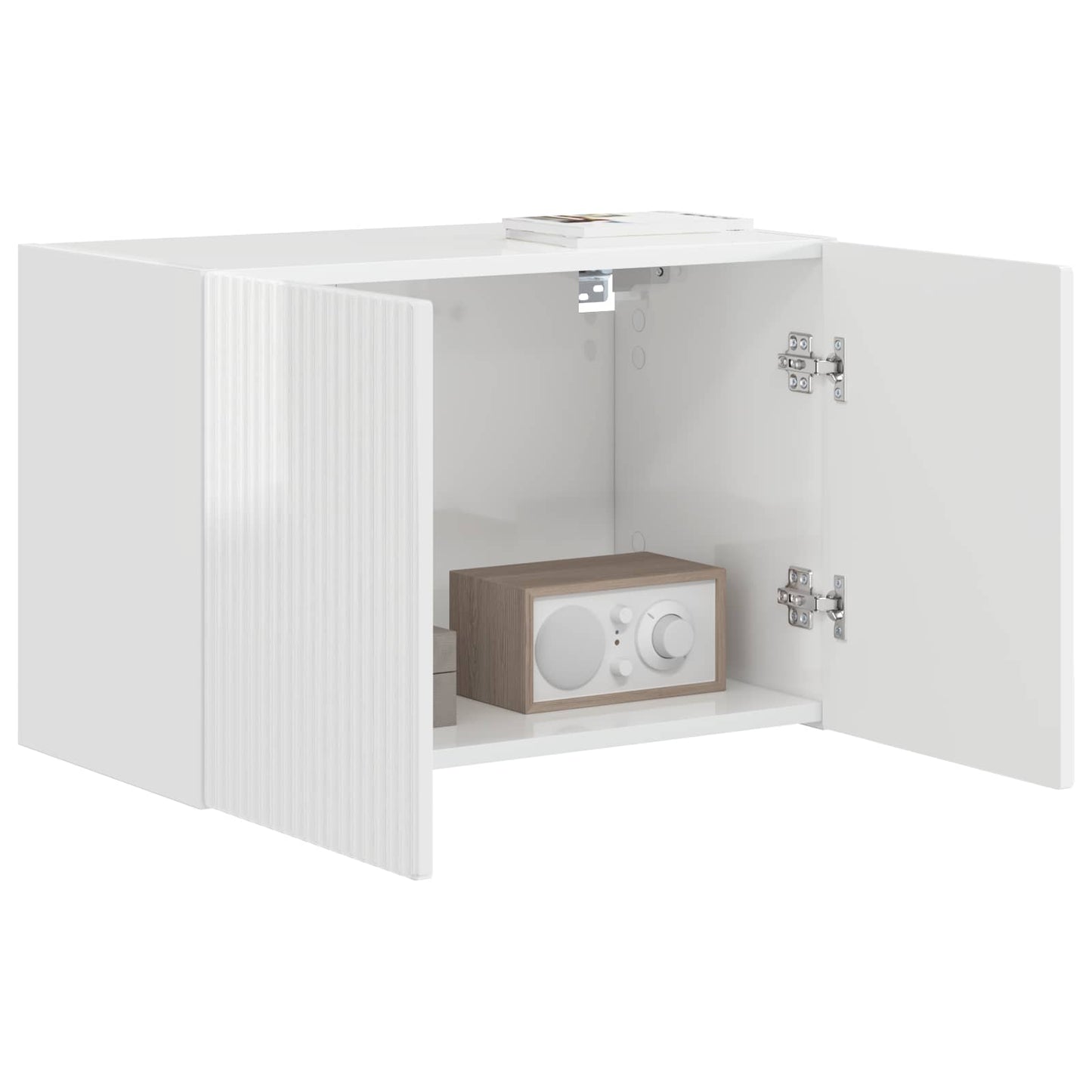 Mobile TV da parete 59,5 x 31 x 40 cm Bianco Lucido