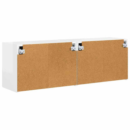 Mobile TV da parete 2 pcs Bianco Lucido 59,5 x 31 x 40 cm