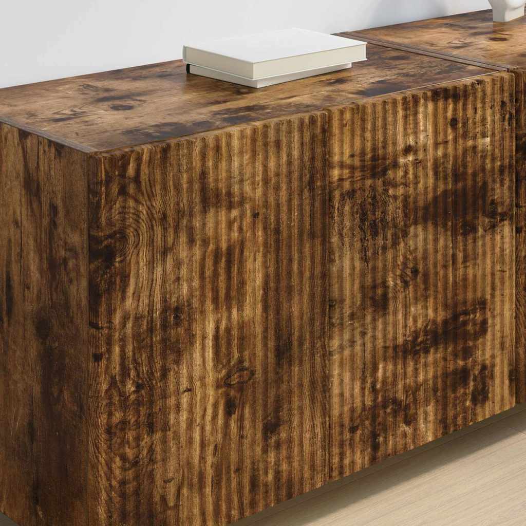 Mobile TV da parete 2 pcs Rovere fumé 59,5 x 31 x 40 cm