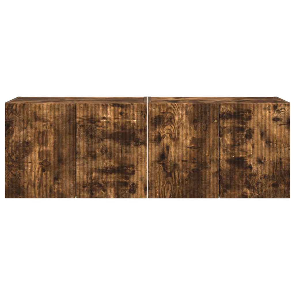 Mobile TV da parete 2 pcs Rovere fumé 59,5 x 31 x 40 cm