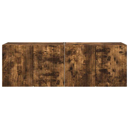 Mobile TV da parete 2 pcs Rovere fumé 59,5 x 31 x 40 cm