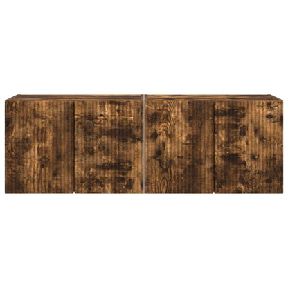Mobile TV da parete 2 pcs Rovere fumé 59,5 x 31 x 40 cm