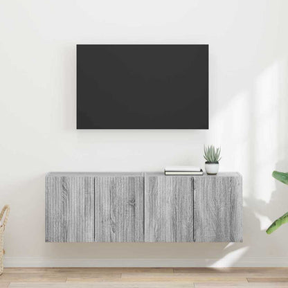 Mobile TV da parete 2 pcs Grigio Sonoma 59,5 x 31 x 40 cm