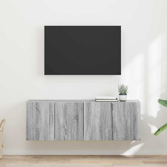 Mobile TV da parete 2 pcs Grigio Sonoma 59,5 x 31 x 40 cm