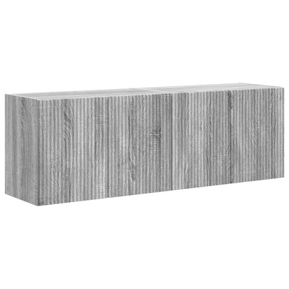 Mobile TV da parete 2 pcs Grigio Sonoma Legno ingegnerizzato