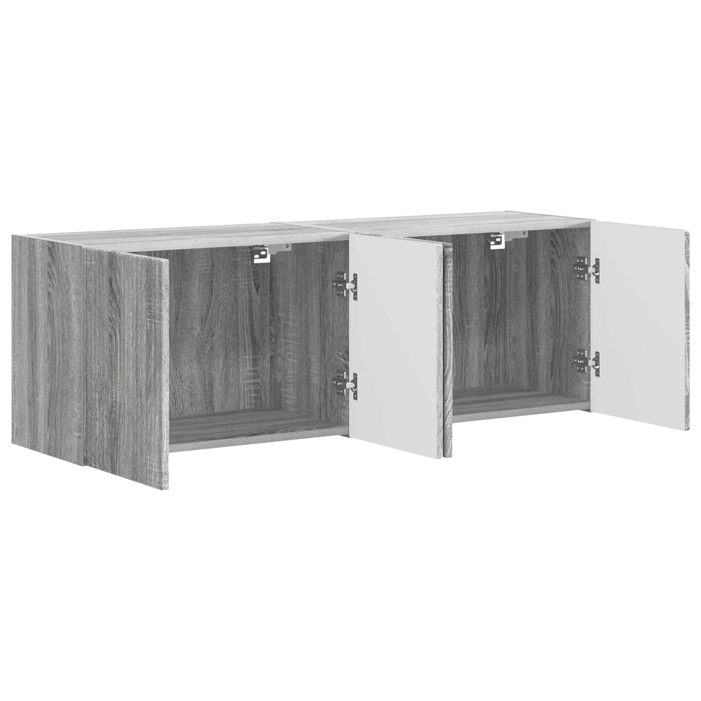 Mobile TV da parete 2 pcs Grigio Sonoma Legno ingegnerizzato