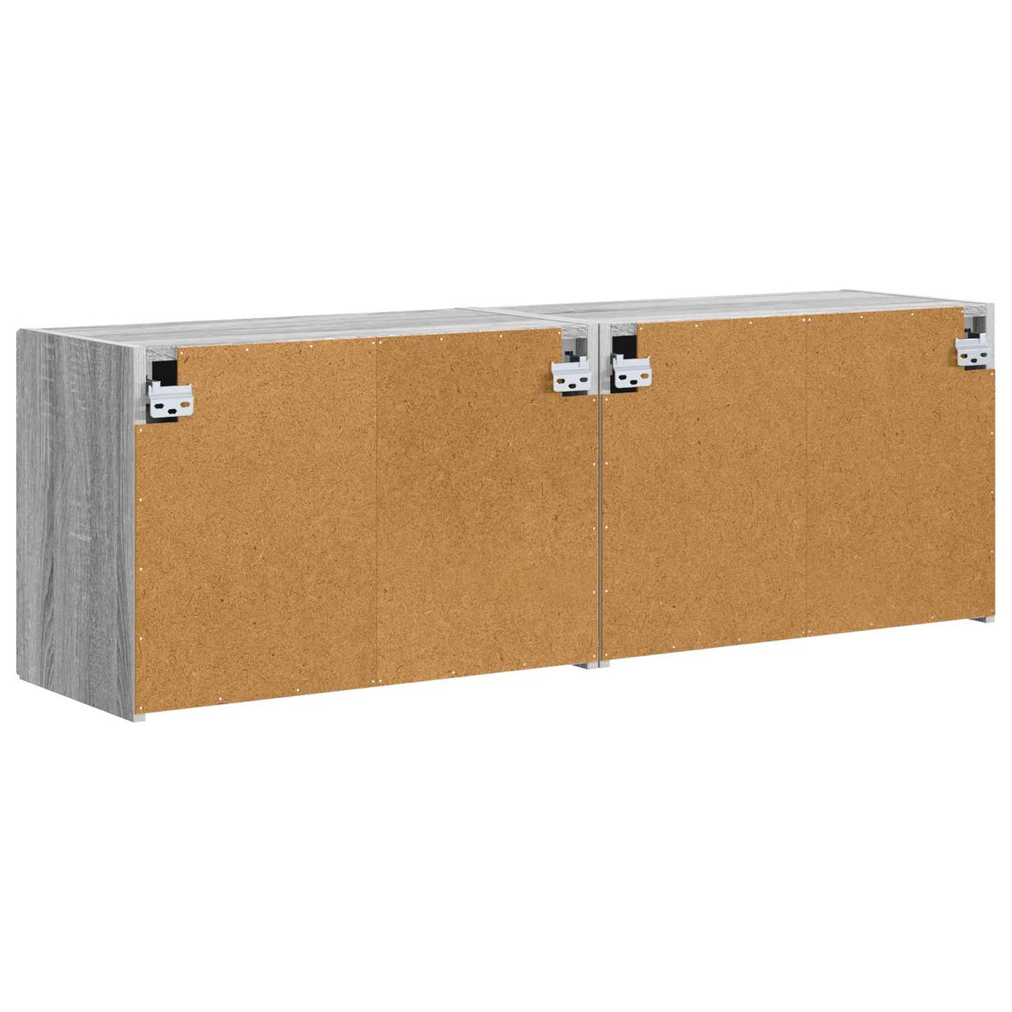 Mobile TV da parete 2 pcs Grigio Sonoma Legno ingegnerizzato