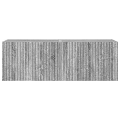 Mobile TV da parete 2 pcs Grigio Sonoma Legno ingegnerizzato