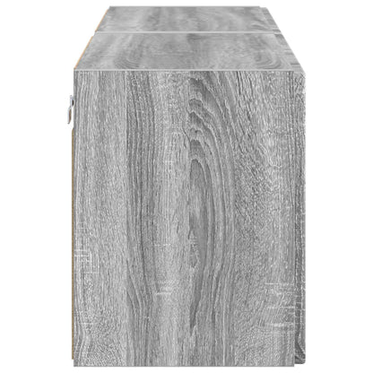 Mobile TV da parete 2 pcs Grigio Sonoma Legno ingegnerizzato