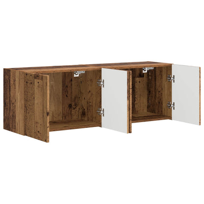 Mobile TV da parete 2 pcs Legno vecchio Legno ingegnerizzato
