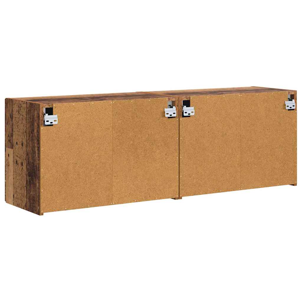 Mobile TV da parete 2 pcs Legno vecchio 59,5 x 31 x 40 cm