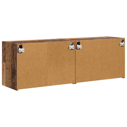 Mobile TV da parete 2 pcs Legno vecchio Legno ingegnerizzato
